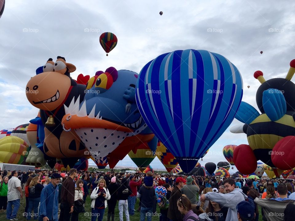 Balloon Fiesta 2015 ABQ. Up in the action, shot of some great colorful balloons!
