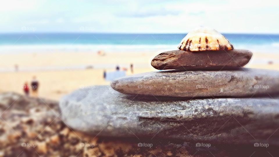 Pebble Stack Beaches Beach Shell Shells Pile of pebbles Pile of pebbles Stones Seascape Sea