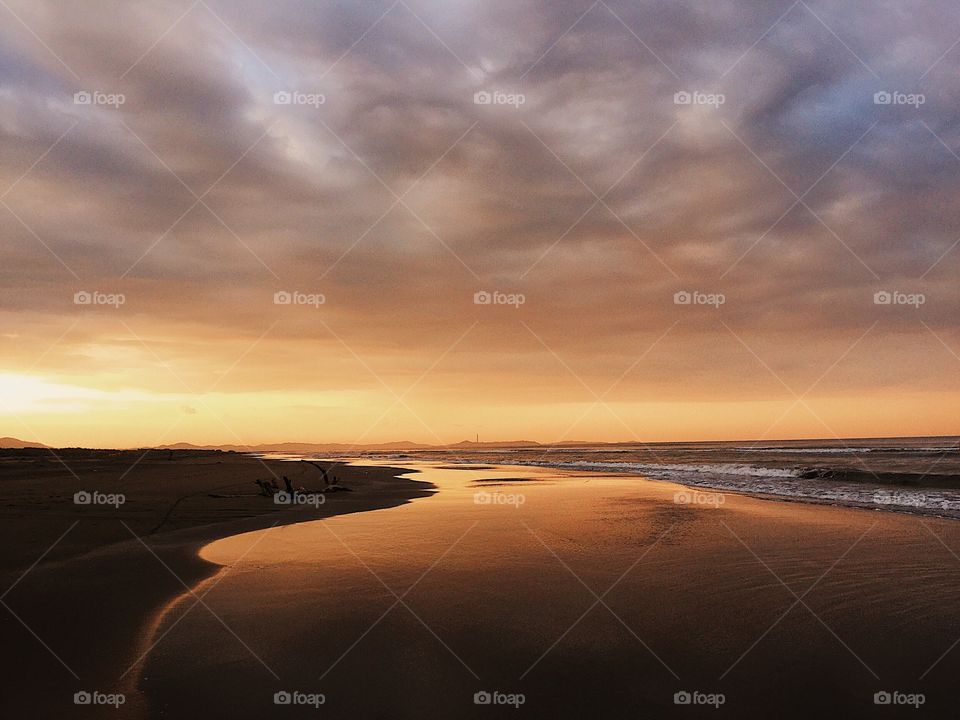 Scenic view from the seashore.