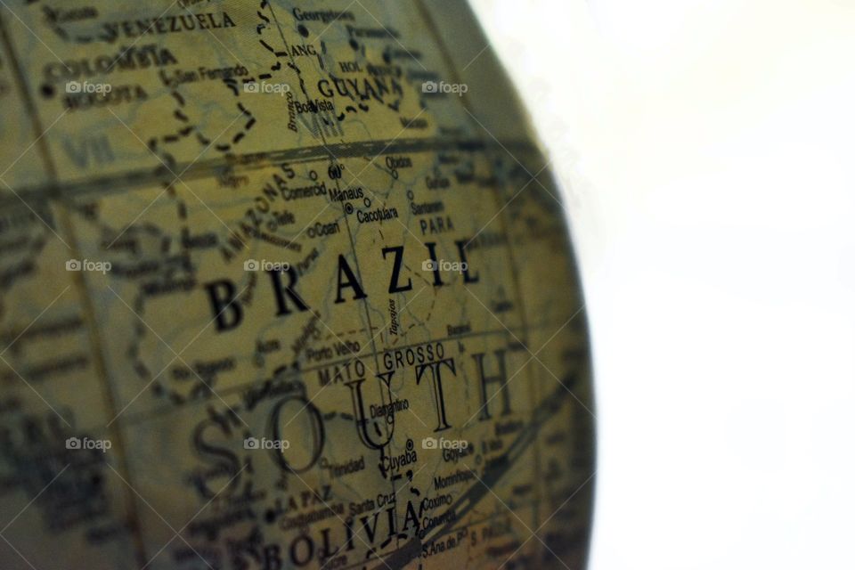 Brazil on a map