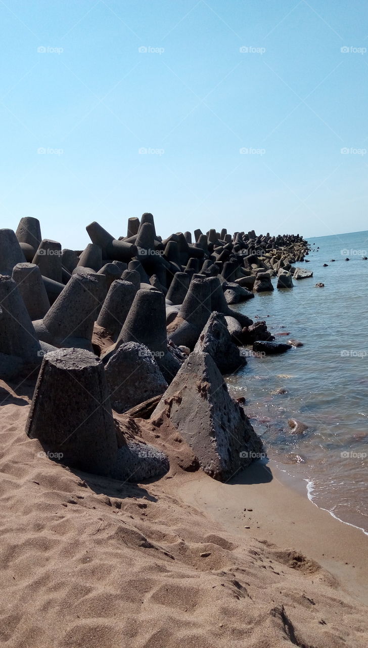 Old pier enforcements