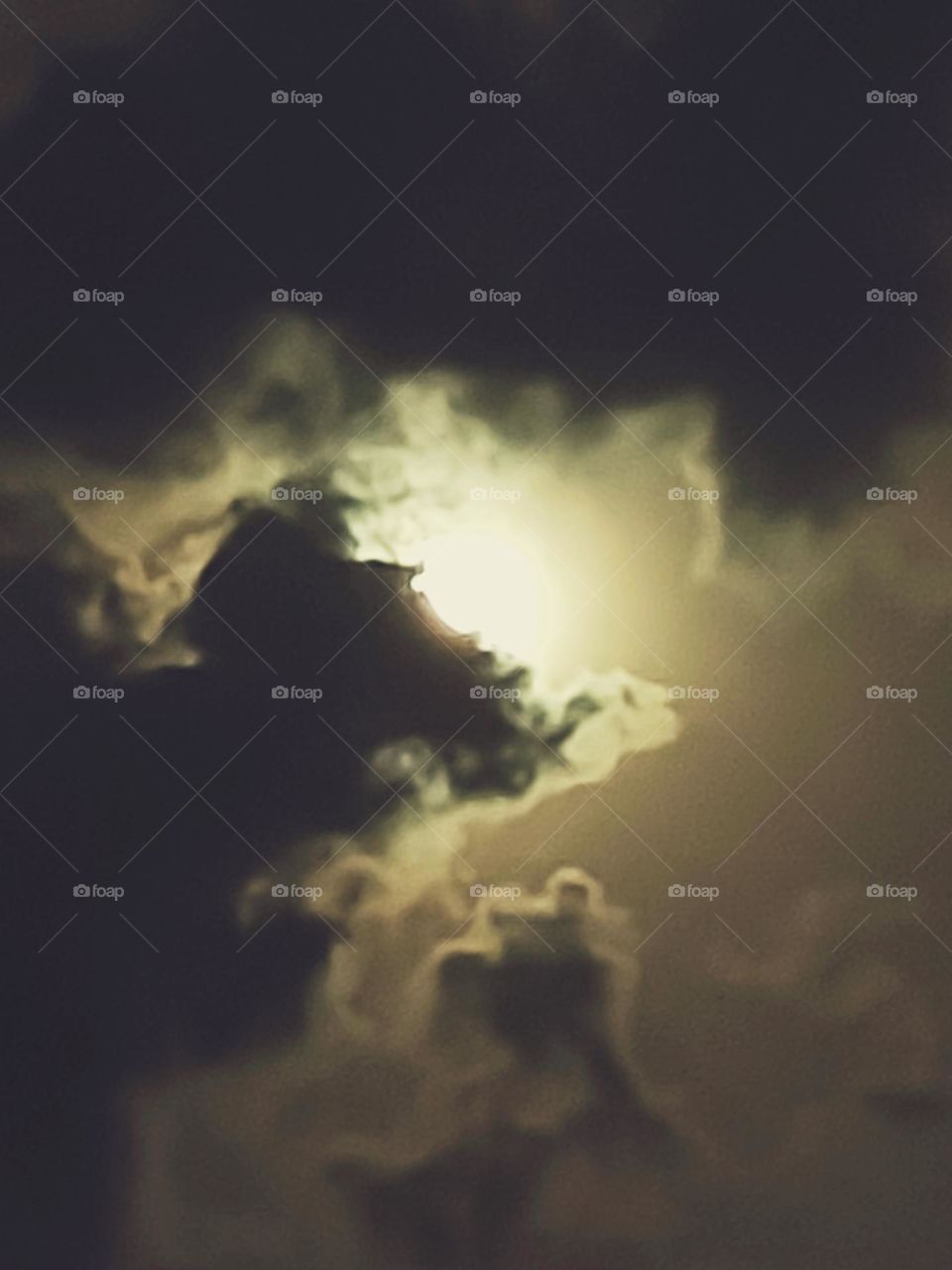 The moon and the sky a terrible form