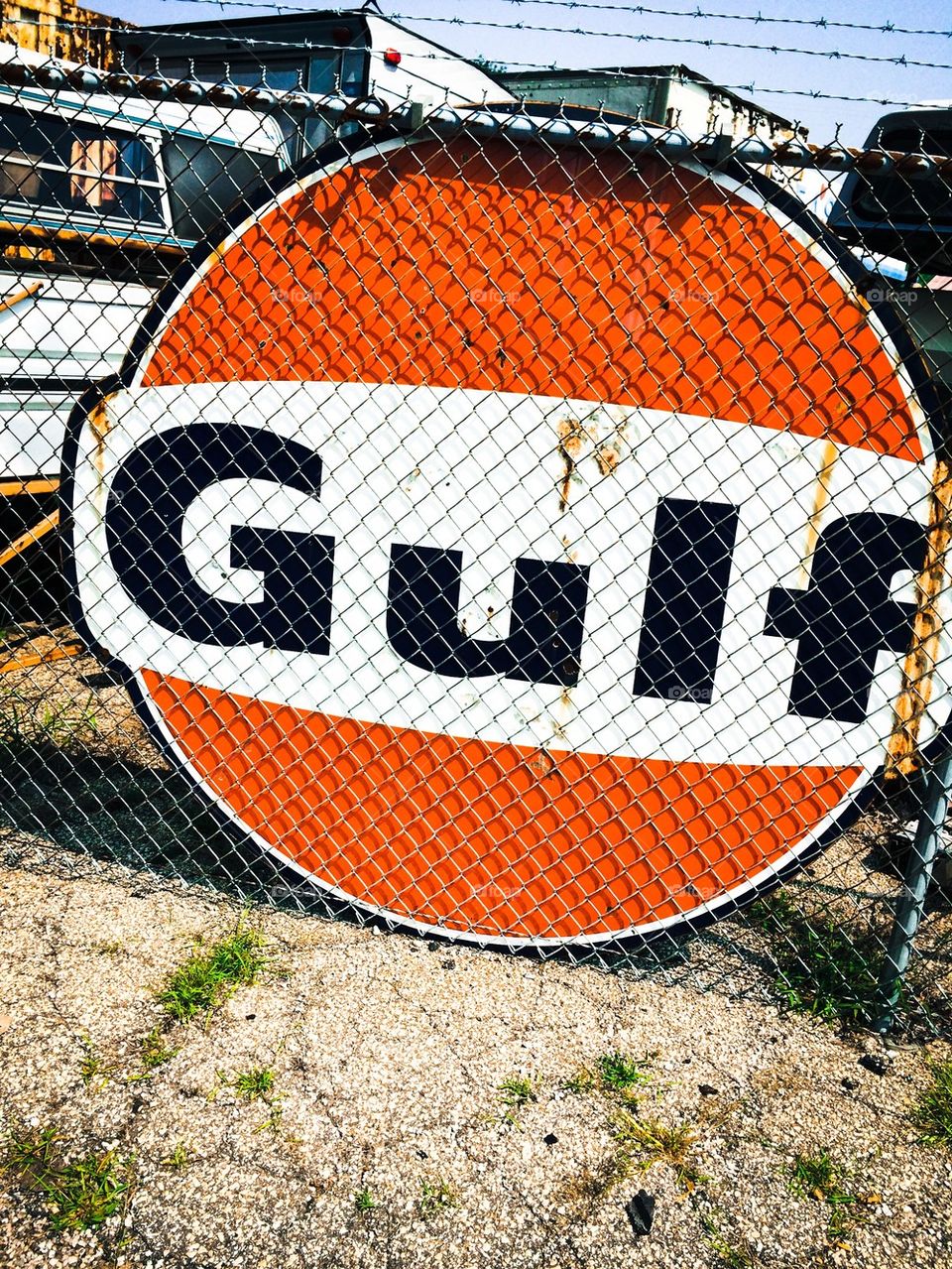 Vintage Gulf Oil sign