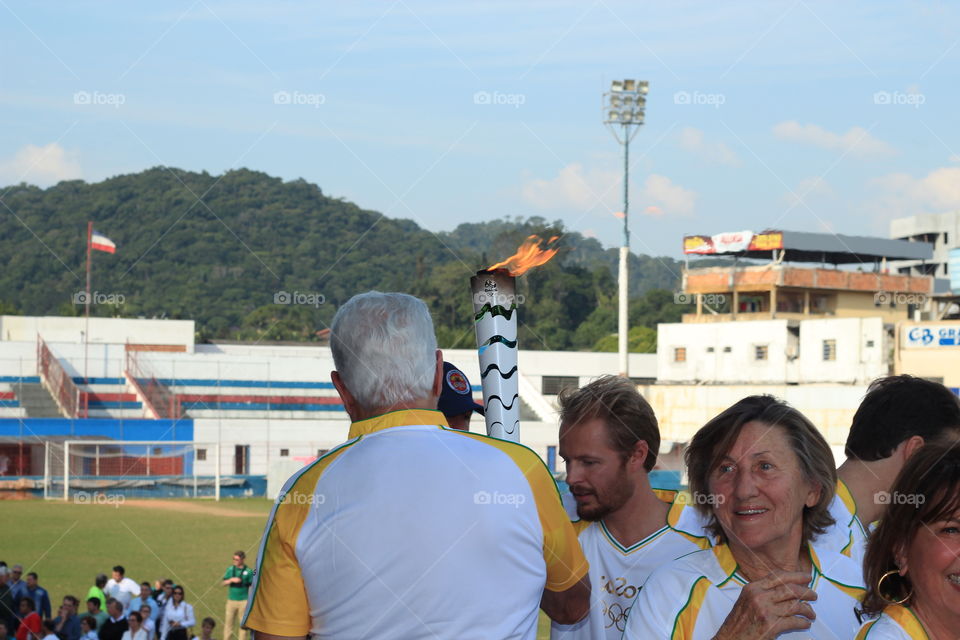 Olympic flame in Brazil