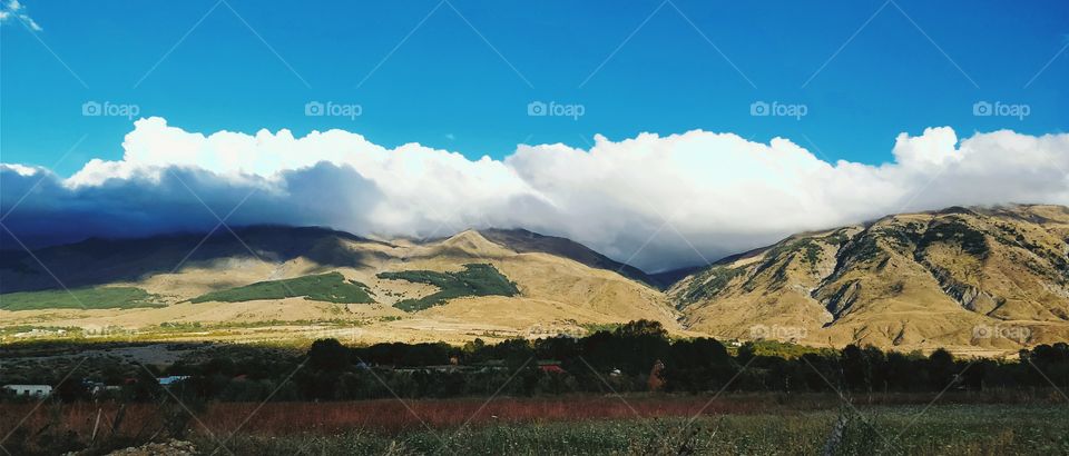 Panorama of Cloudy Gramoz