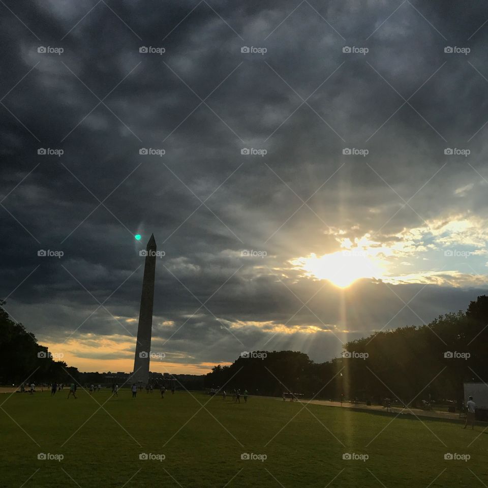Sunset over the National Mall