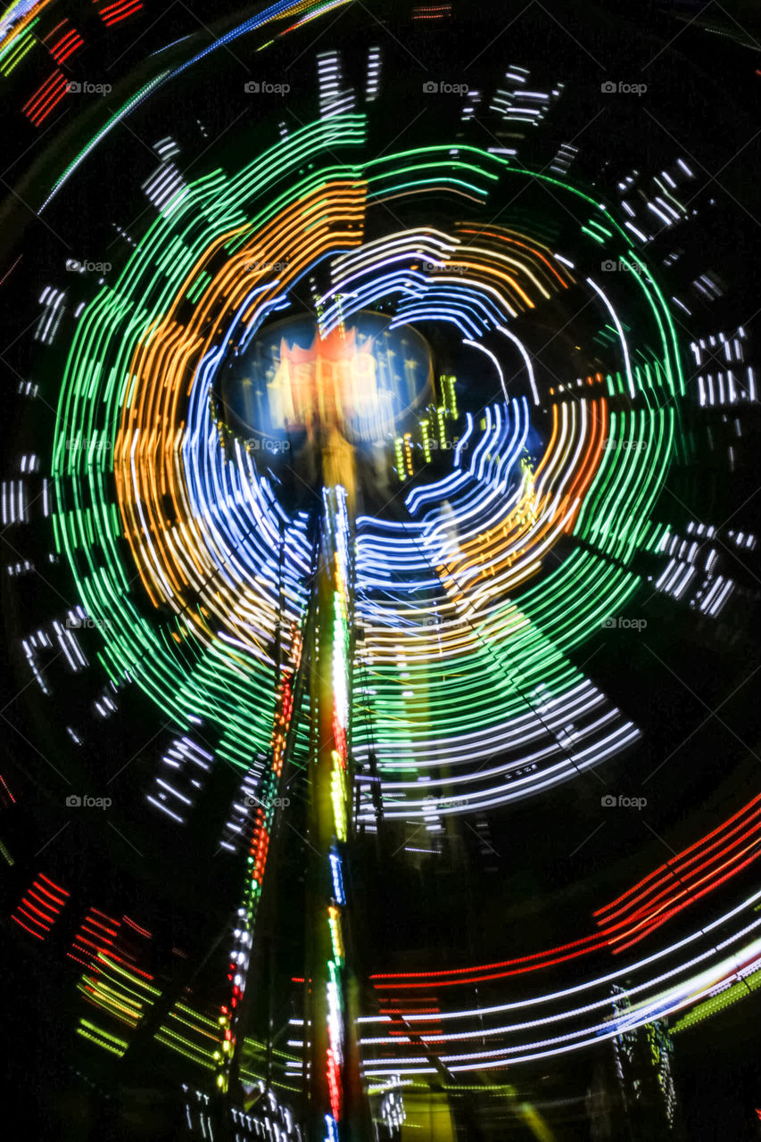 Blurred Ferris wheel