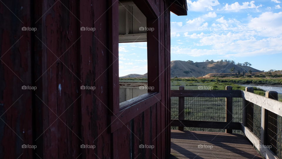 Old porch of an old wooden house