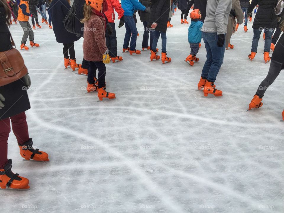 Ice skating, Paris