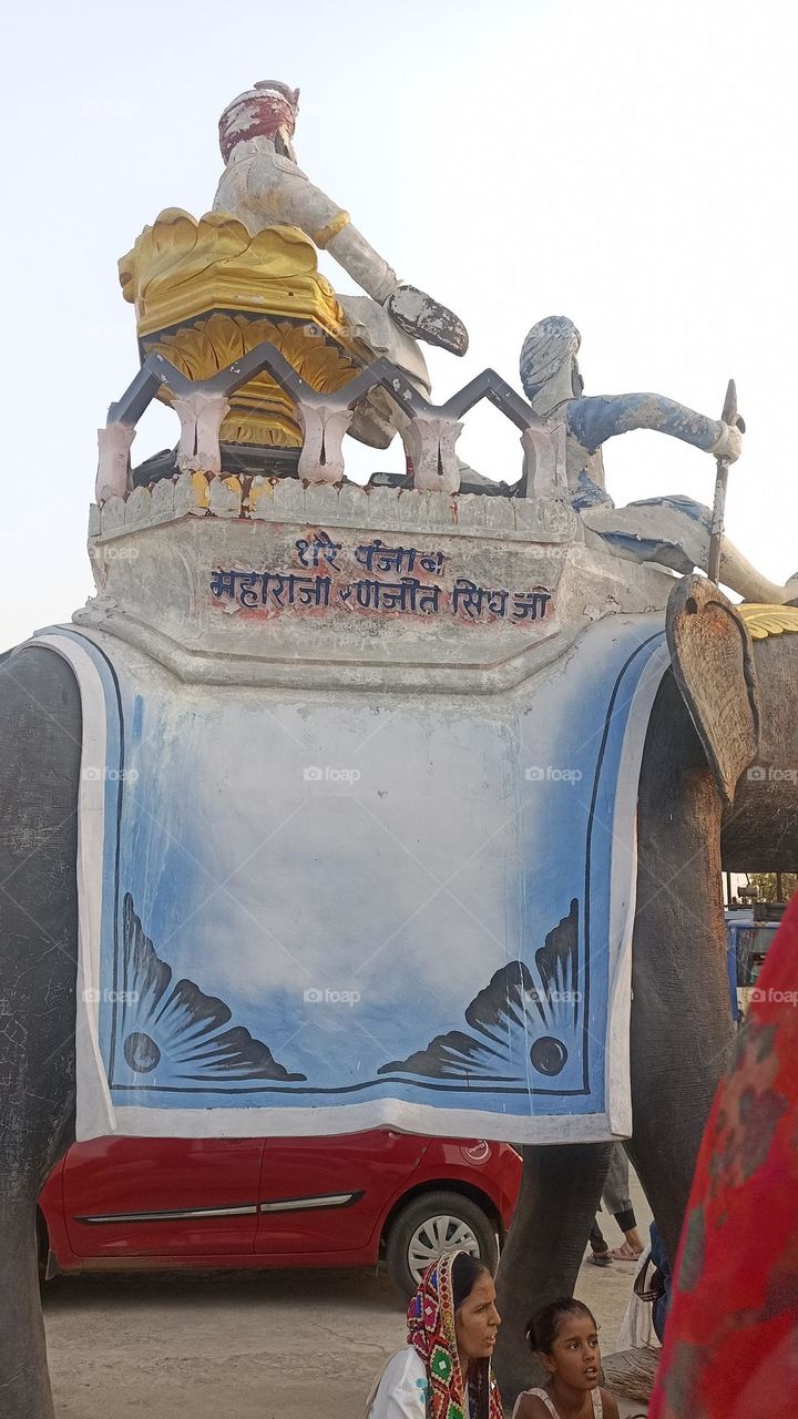 statue of shera Punjab maharaja ranjeet singh