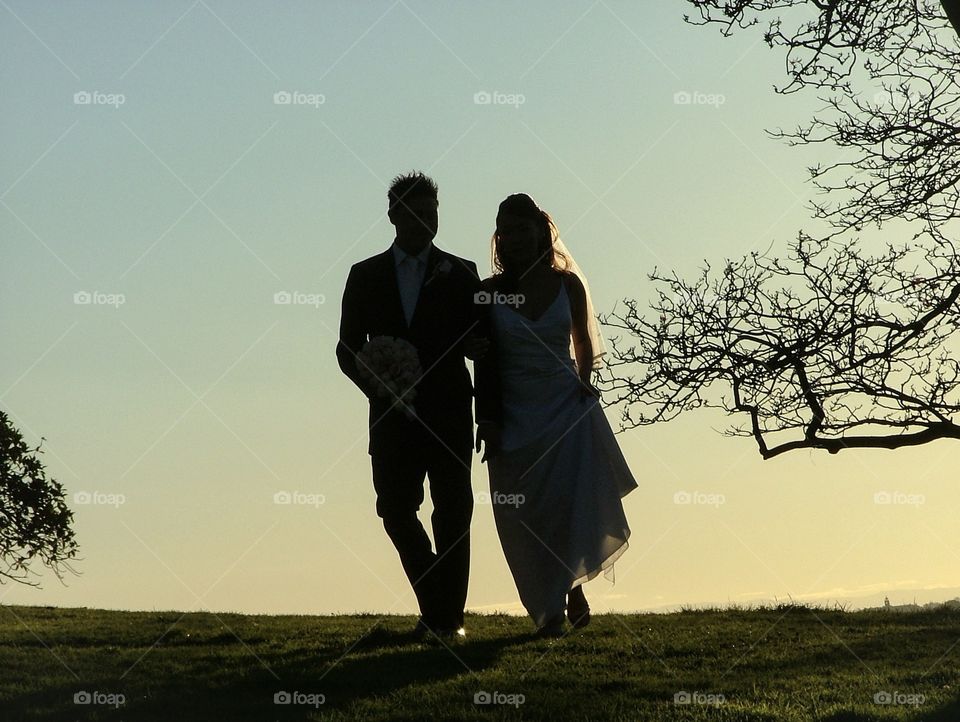 Pre wedding photo on the hill