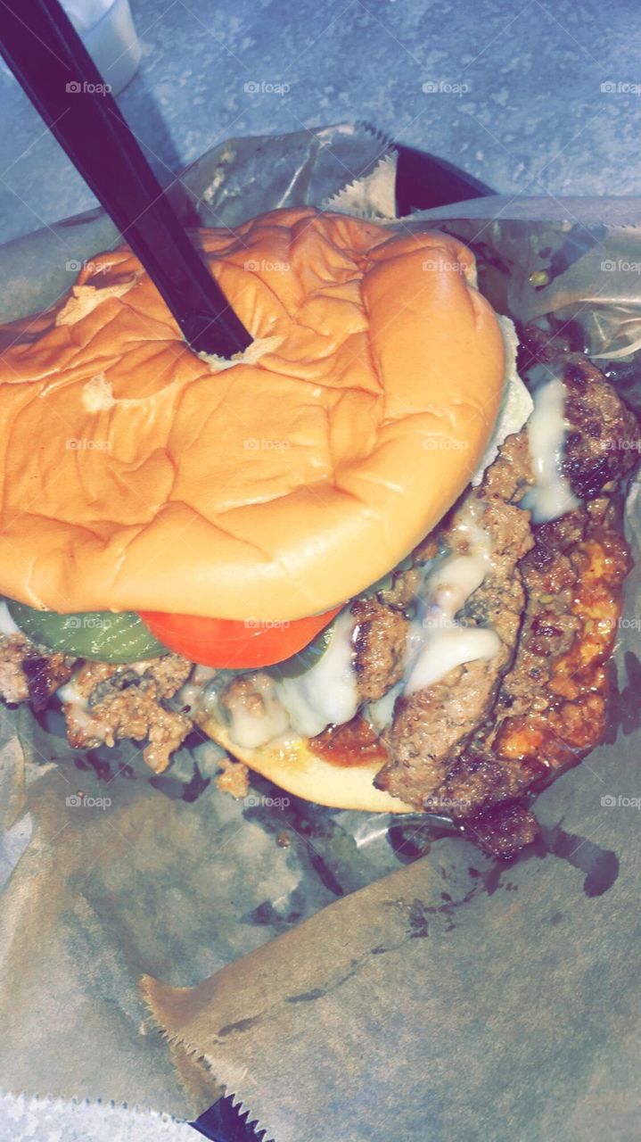 Mouth watering burger from Myrtle beach 