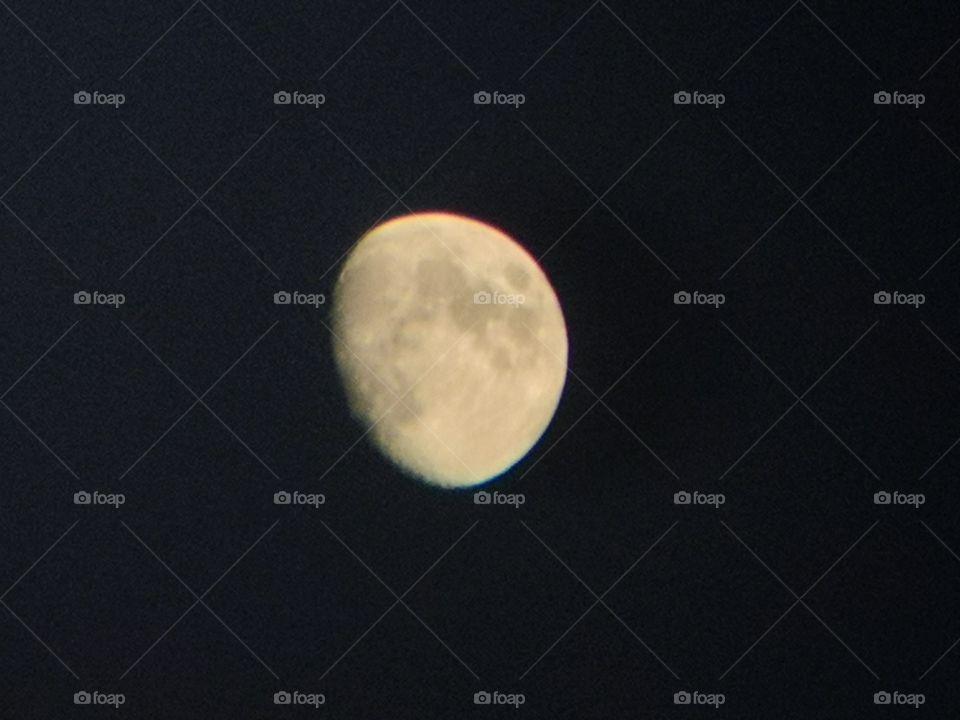 Moon taken through Binoculars, Seeing Every Crator.