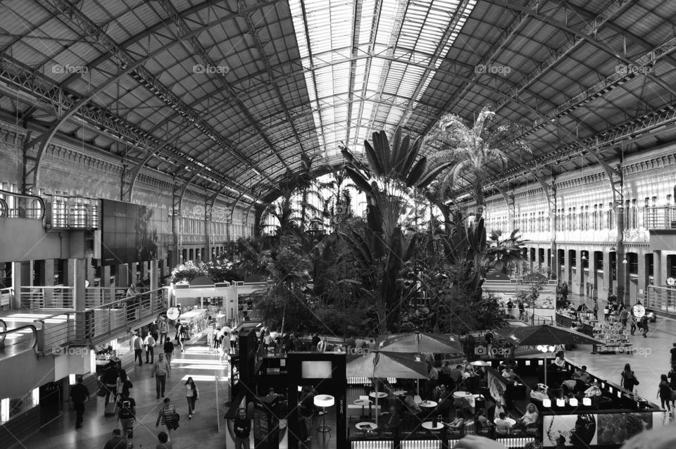 Atocha railway station. Atocha railway station, Madrid, Spain.