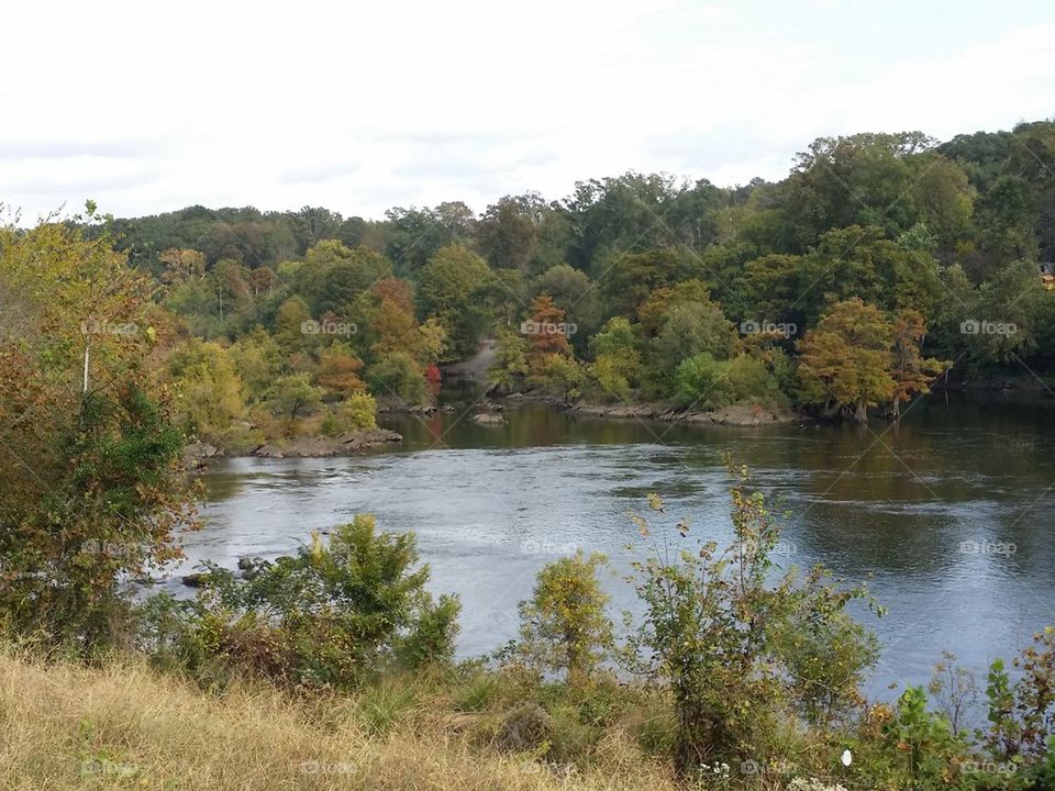 Scenic Coosa River in Autumn