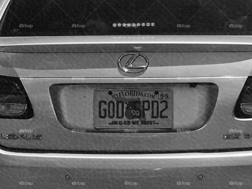 Unique Florida license plate collection GODSPD2