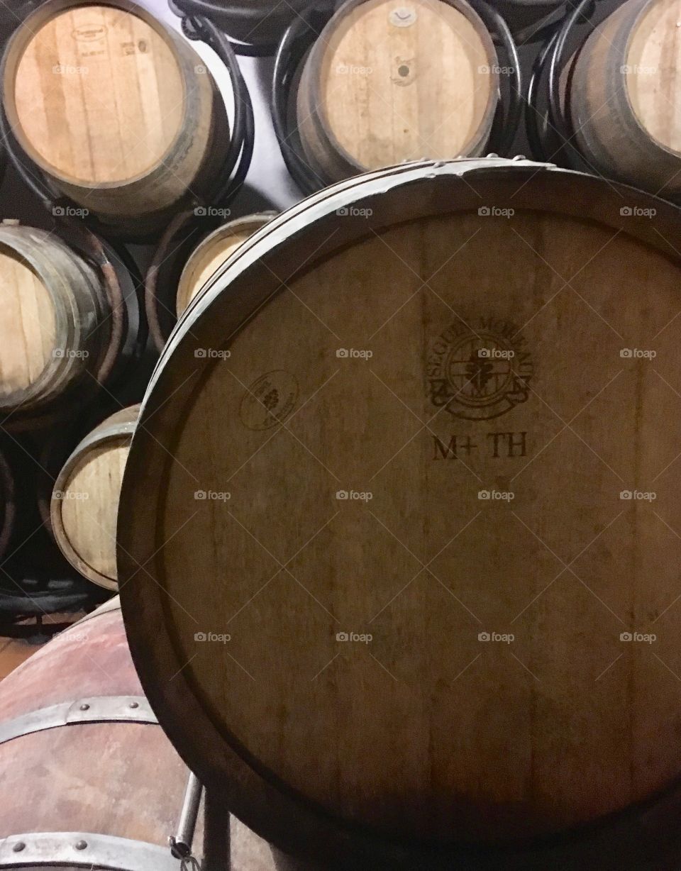 Barrels at winery in San Gimignano, Italy
