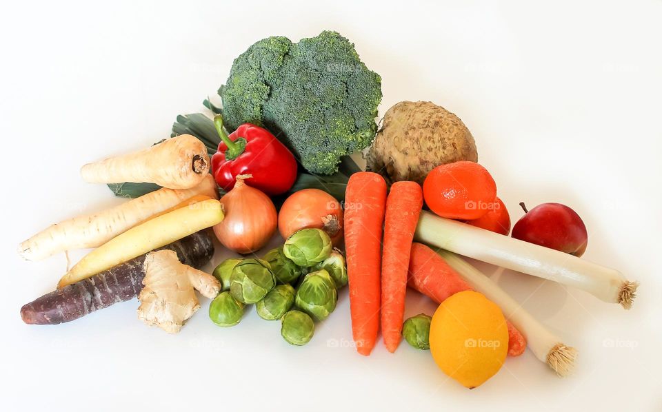 Various Vegetables on Plate