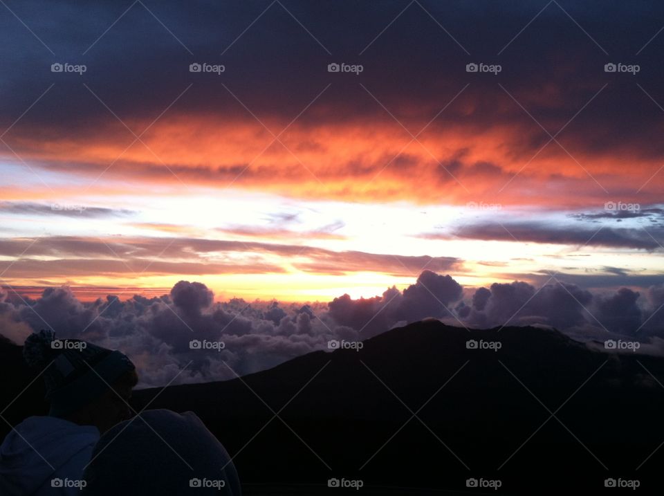 House of the rising sun. Sun rise top of Maui