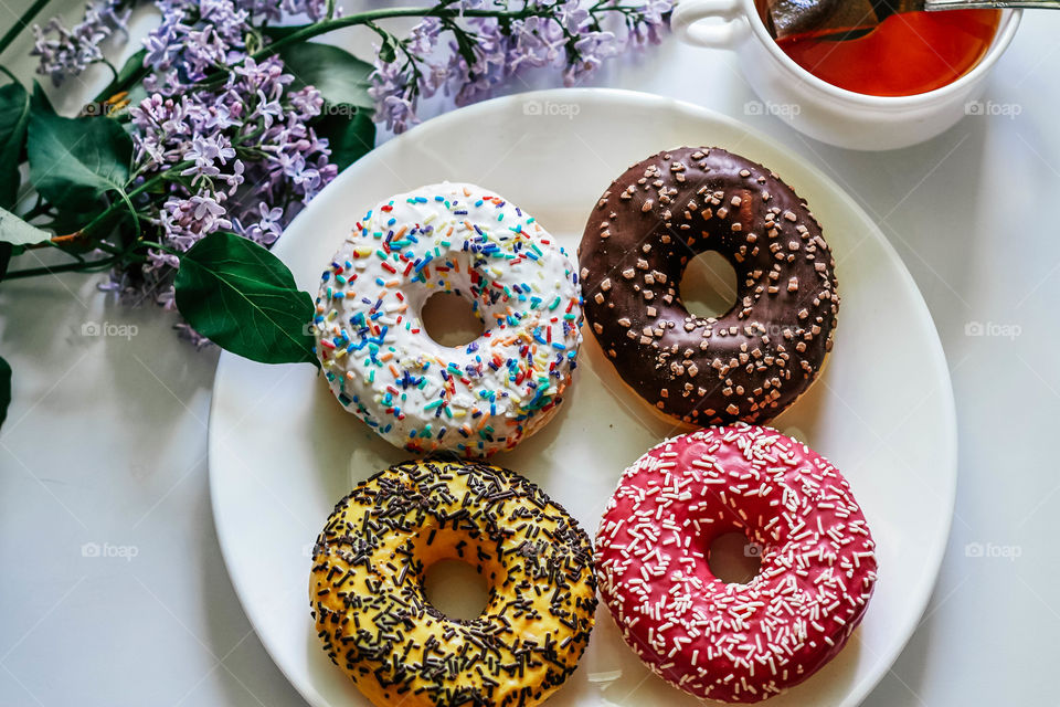 delicious sweet donuts