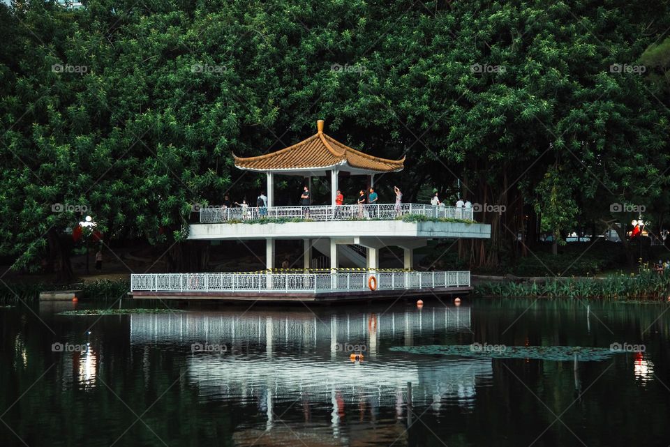 A hut in the lake