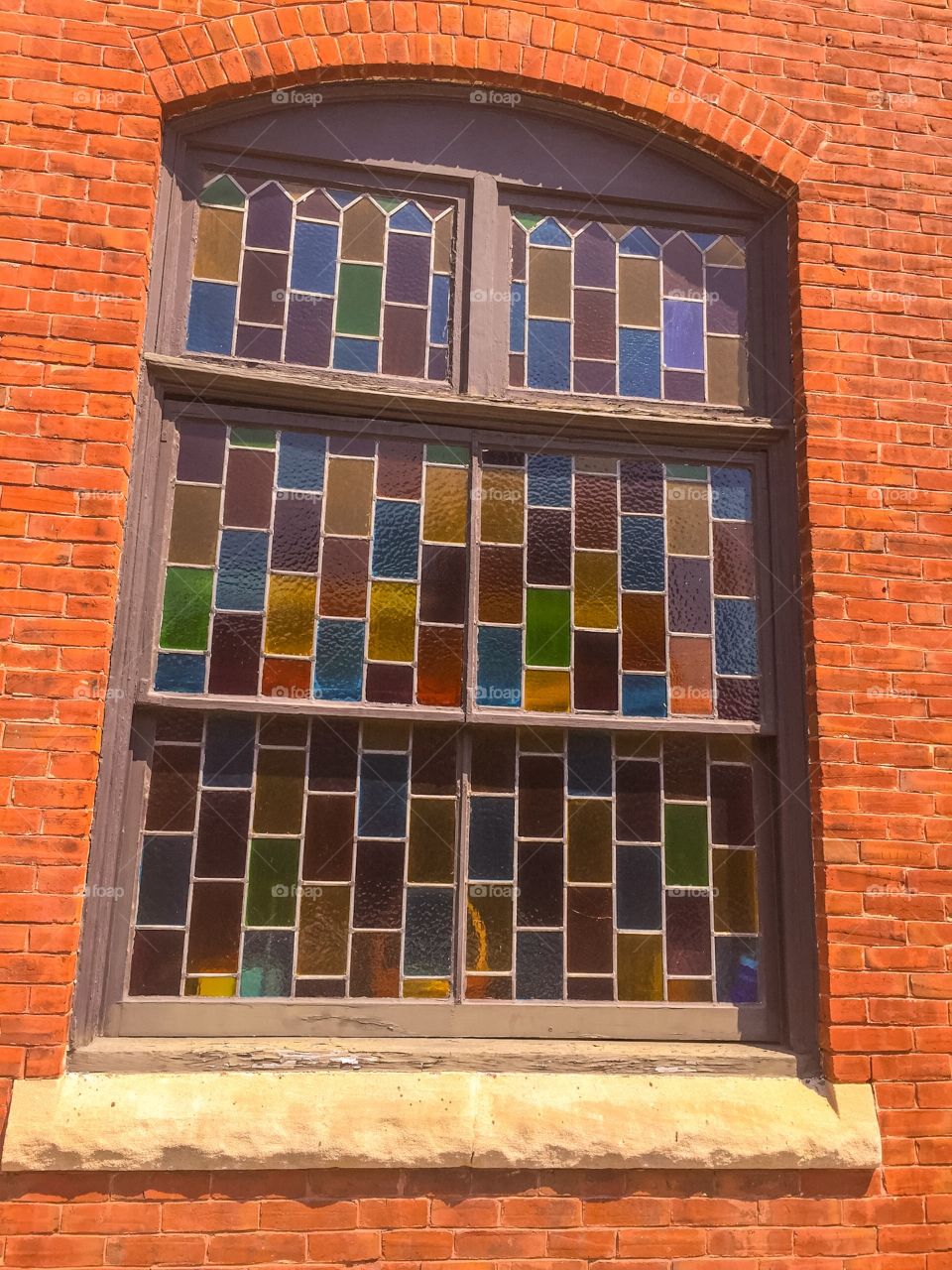 Windows of stained glass