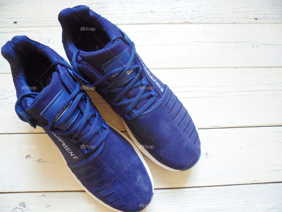 blue sport sneakers firm adidas