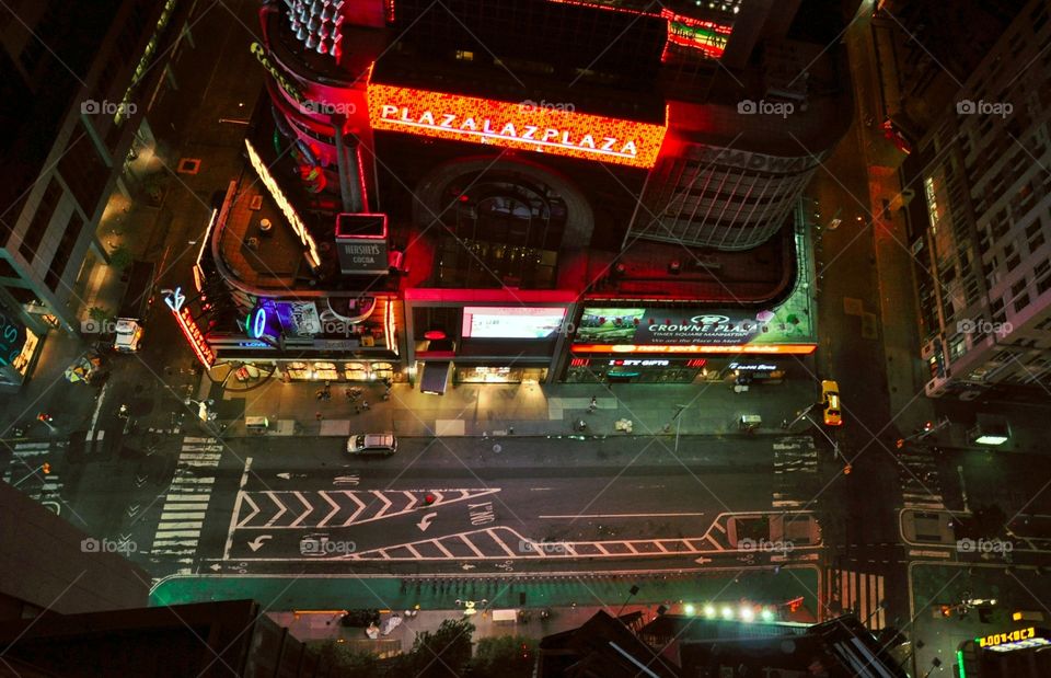 Manhattan streets at night 