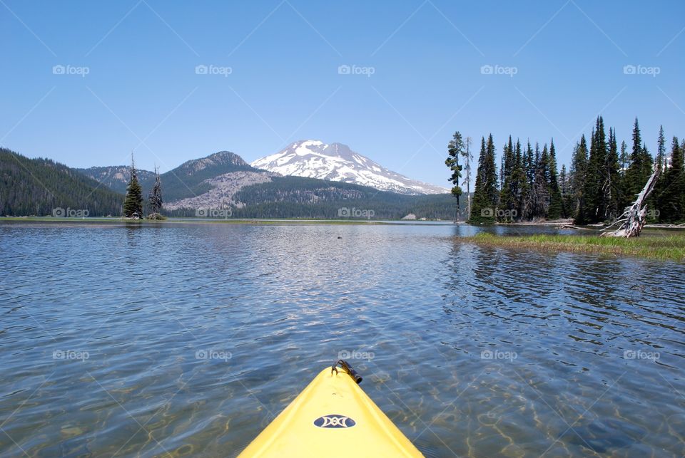 Kayaking Sparks Lake in Bend, Oregon