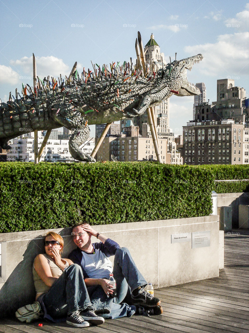 On a museum rooftop