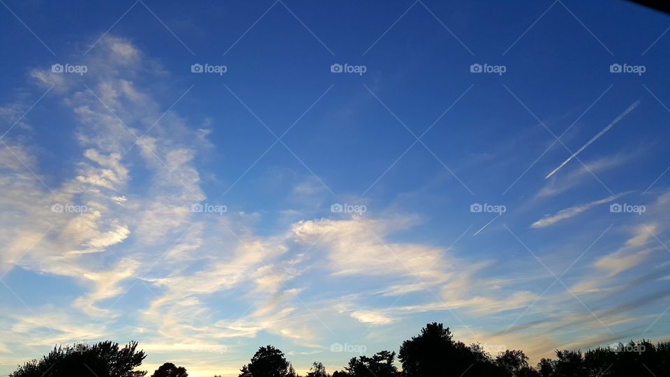 cloudy sky at sunset