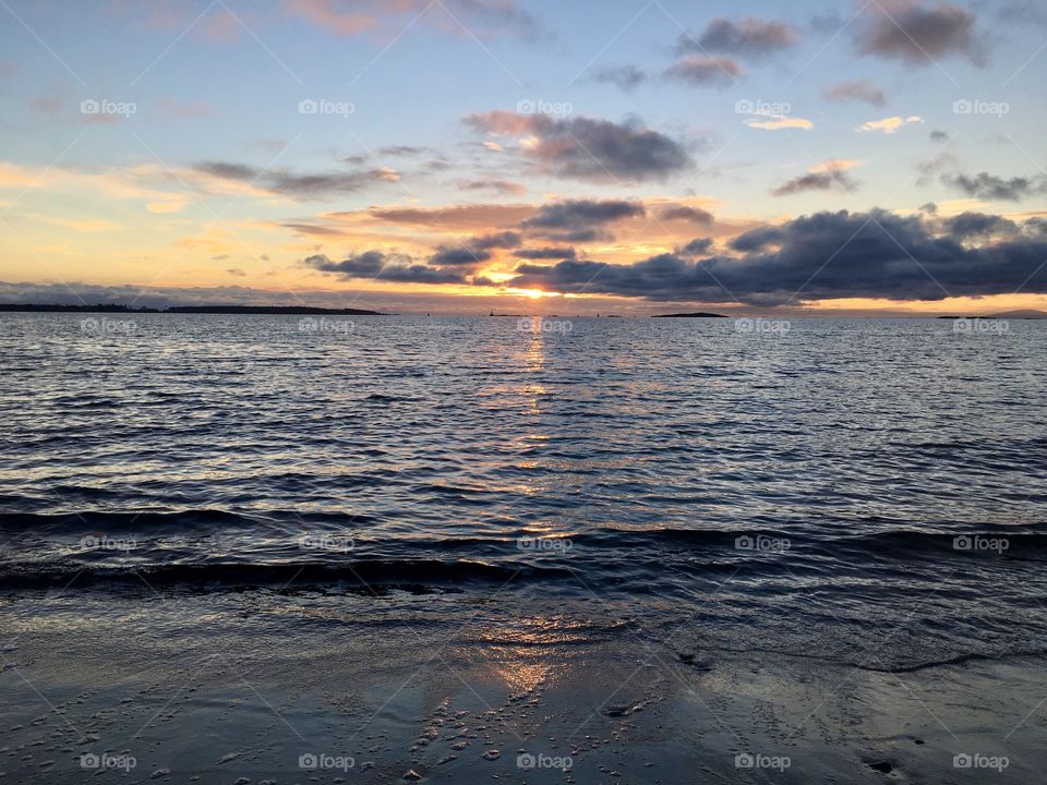 Sun ray in the ocean