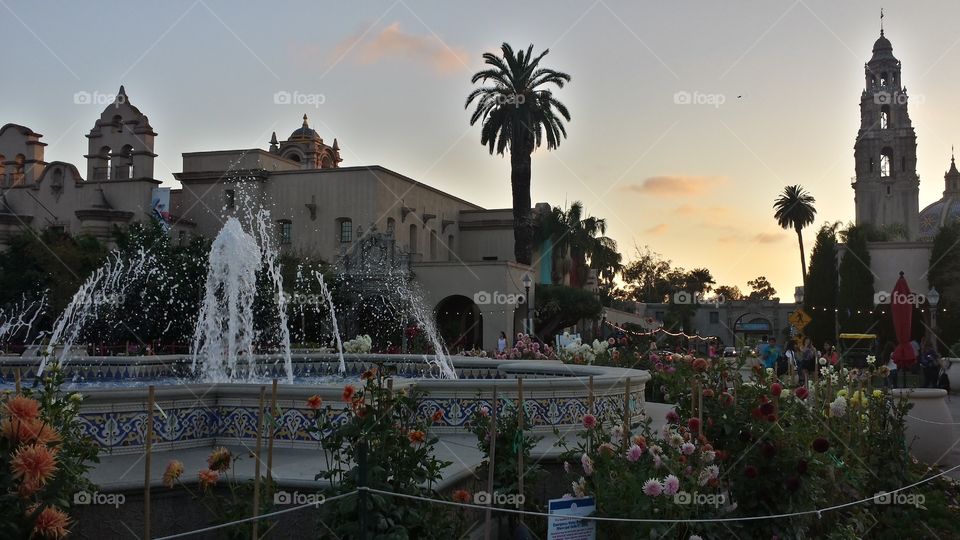 Sunset at Balboa park