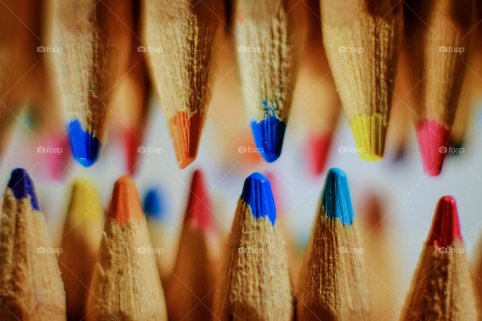 Close-up of colorful pencils