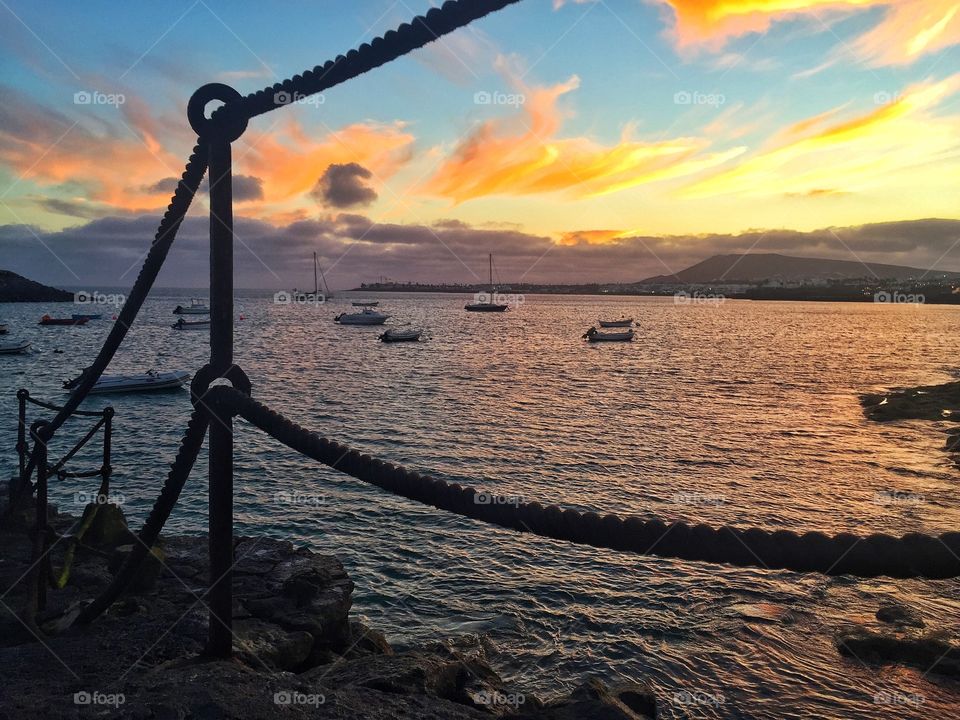 Sunset at lanzarote