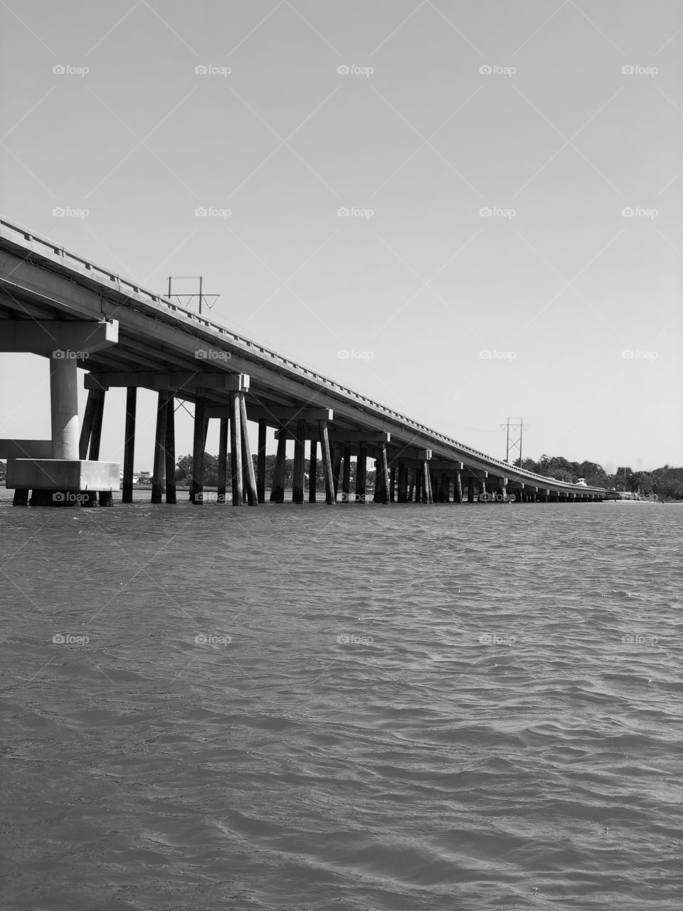 Emerald Isle NC bridge! Black and white 