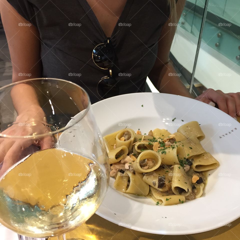 Italian pasta at Eataly
