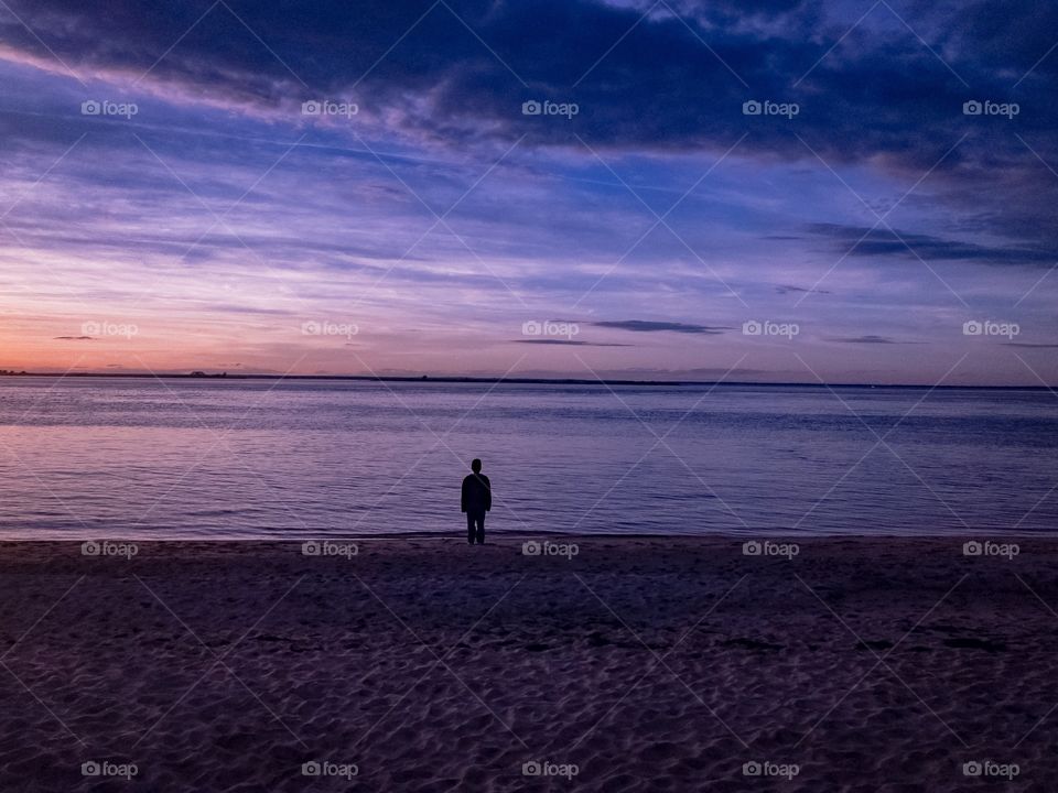 New York, Long Island, Fire Island, sea, ocean, wind, sand, sky, sunset, clouds, colors, calm, relaxation, breeze, warm, summer, bridge, panoramic view, view, nature, water, 