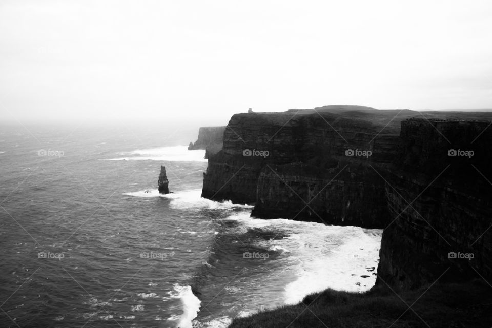 A beautiful landscape of Moher cliffs in Ireland