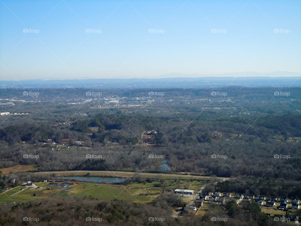 view from the top hill