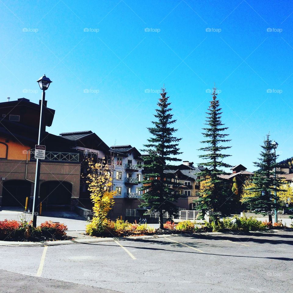 Sunny day at sunpeaks resort! 