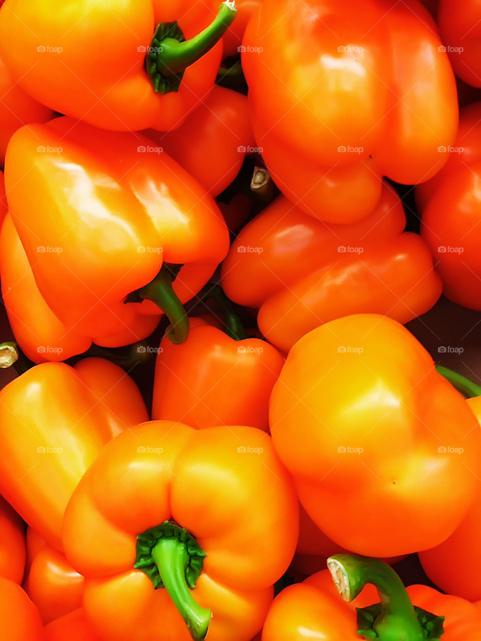 Orange sweet peppers 