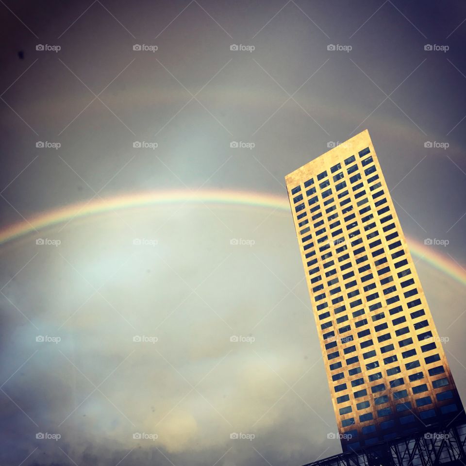Double rainbow in the city