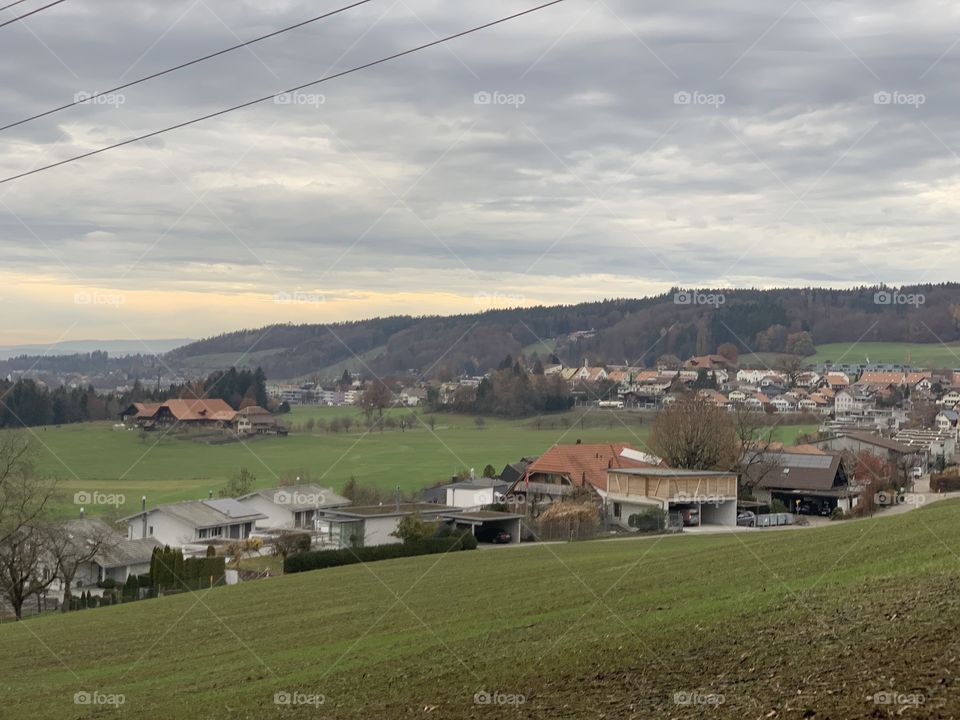A village in the Swiss country