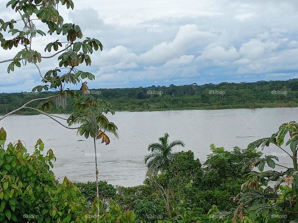 spring landscape, on the banks of the Marañón river