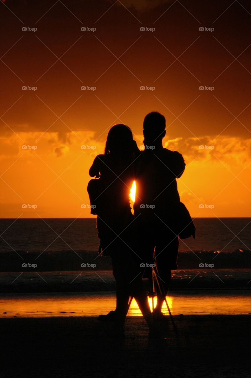 sunset and lovers