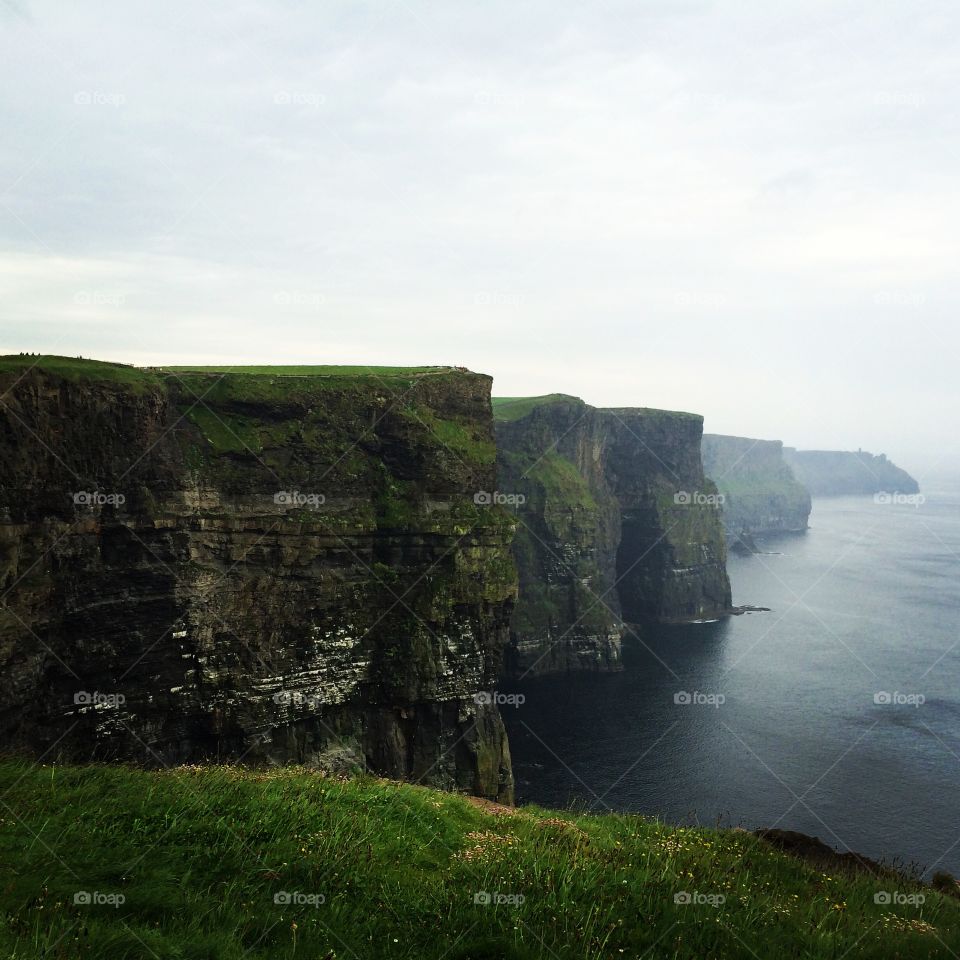 The Cliffs of Moher. . The cliffs of Moher in Ireland.