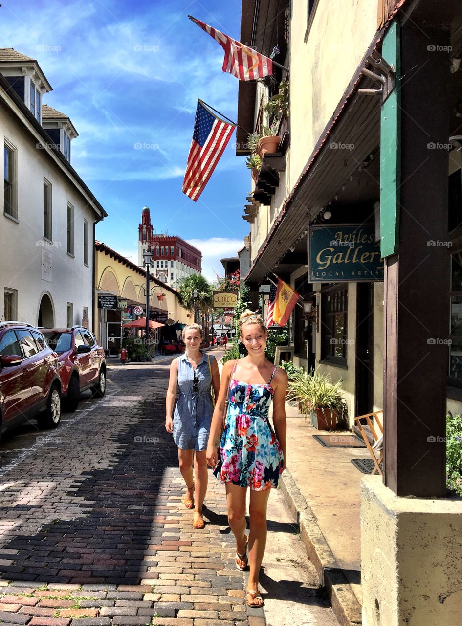Street, City, People, Woman, Shopping