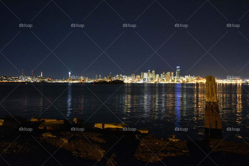 Seattle Skyline, Alki Beach