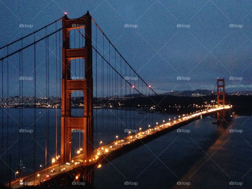 By the Light of the Bay. Golden Gate Bridge @ night